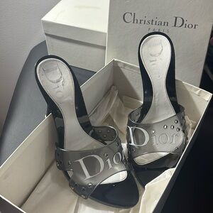 Christian Dior Glossy Jelly Platform Mule shoes